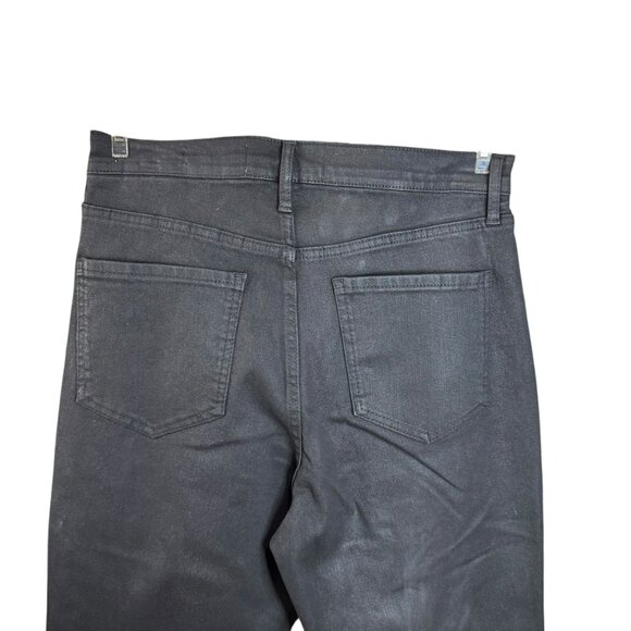 Sam Edelman Penny Bootcut Black Coated Jeans Size 29 NWT High Rise Stretch Denim - Picture 3 of 8